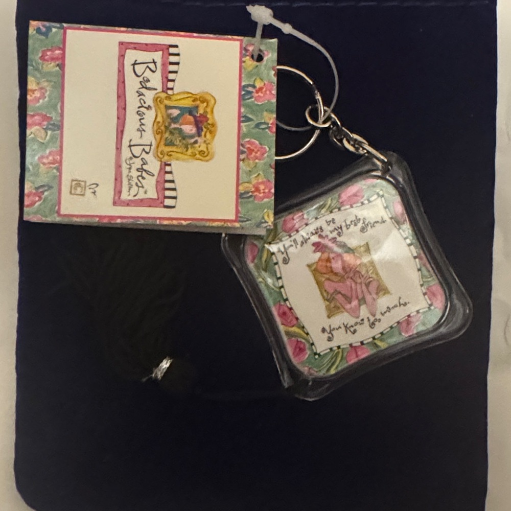 Bodacious Babe Keychain with Floral Design